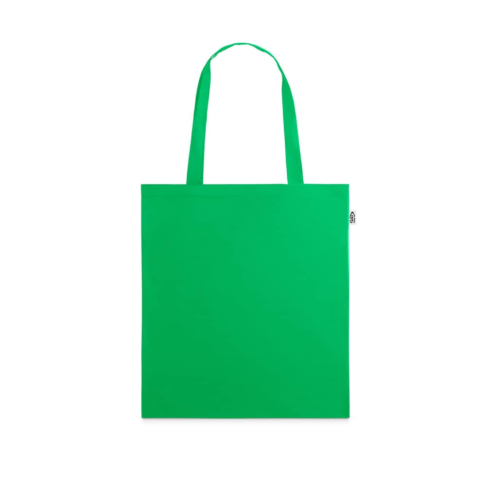 Sacola 100% poliéster reciclado 190T, produzida a partir de plástico reciclado