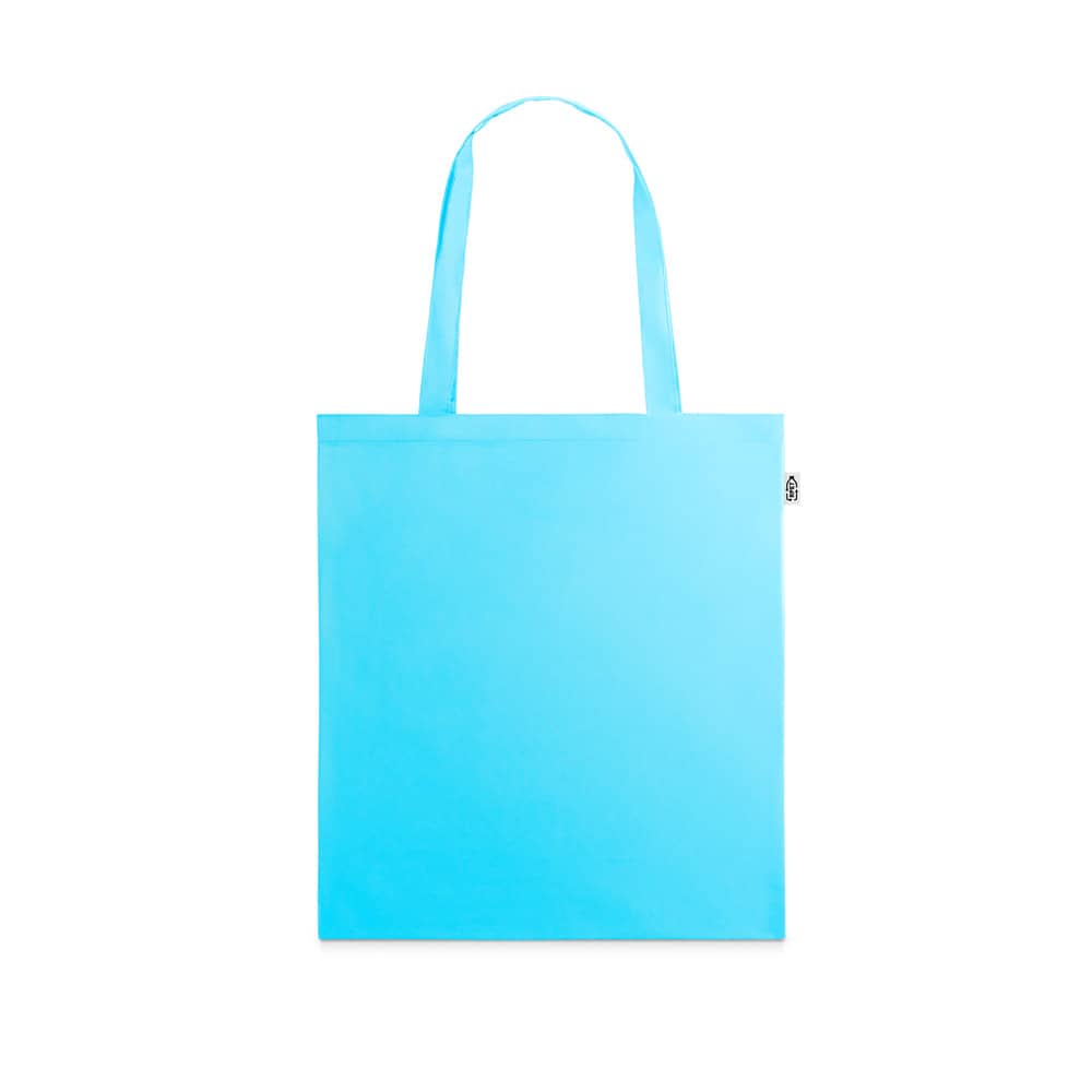 Sacola 100% poliéster reciclado 190T, produzida a partir de plástico reciclado