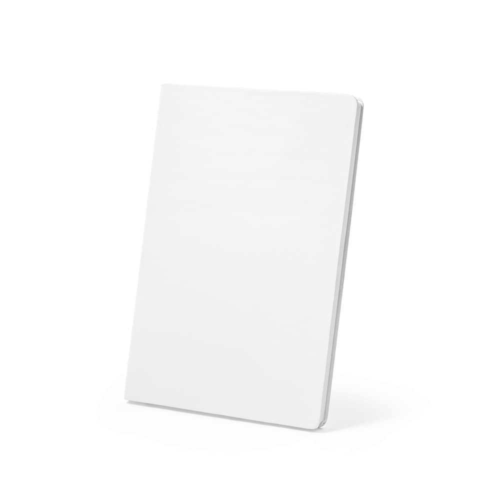 Caderno A5 resistente à água em papel pedra (120g/m²), com páginas pautadas