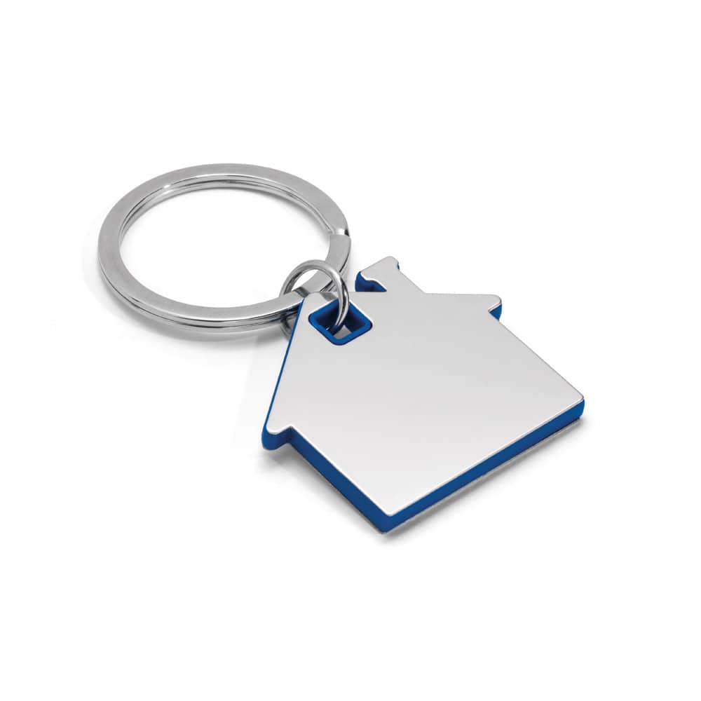 Chaveiro casa em metal e ABS