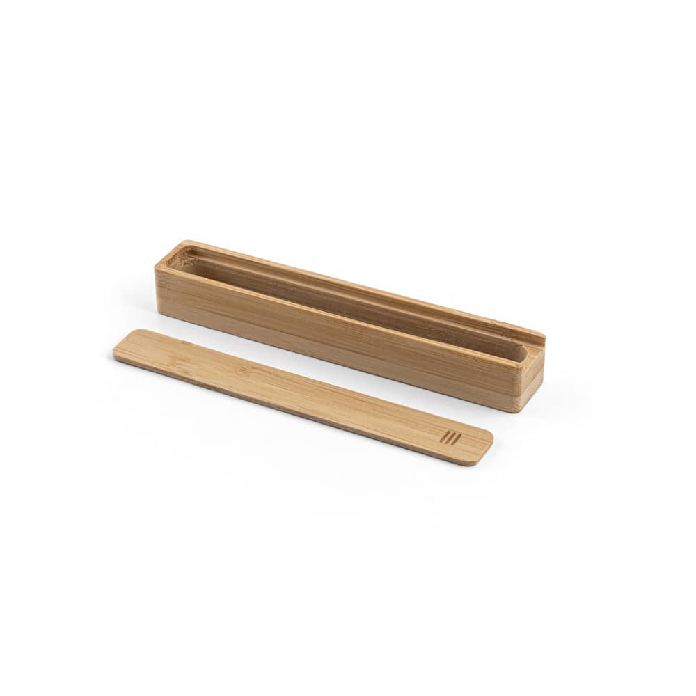 Estojo em bambu natural para 1 caneta esferográfica