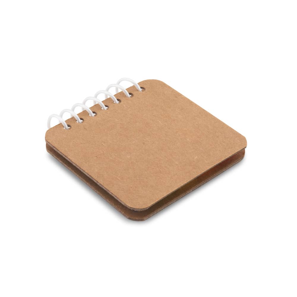 6 blocos adesivados com capa em papel kraft