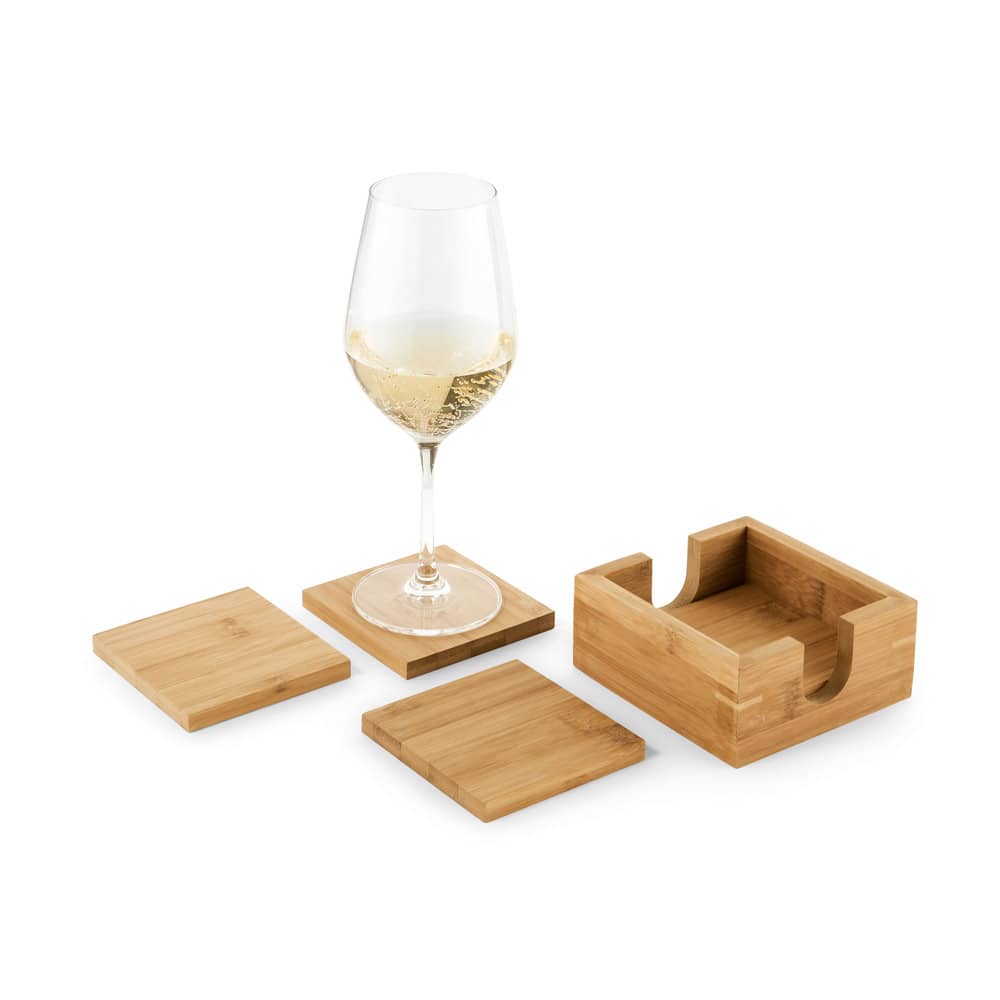Conjunto de 4 porta copos em bambu