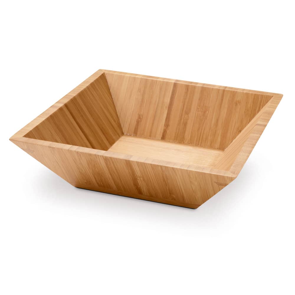Saladeira em bambu em formato quadrado