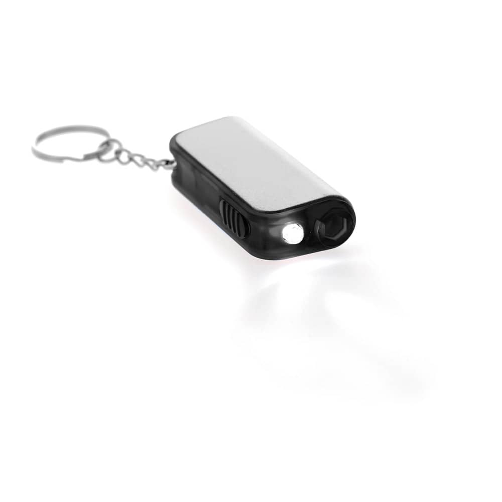 Chaveiro com lanterna LED e ferramenta