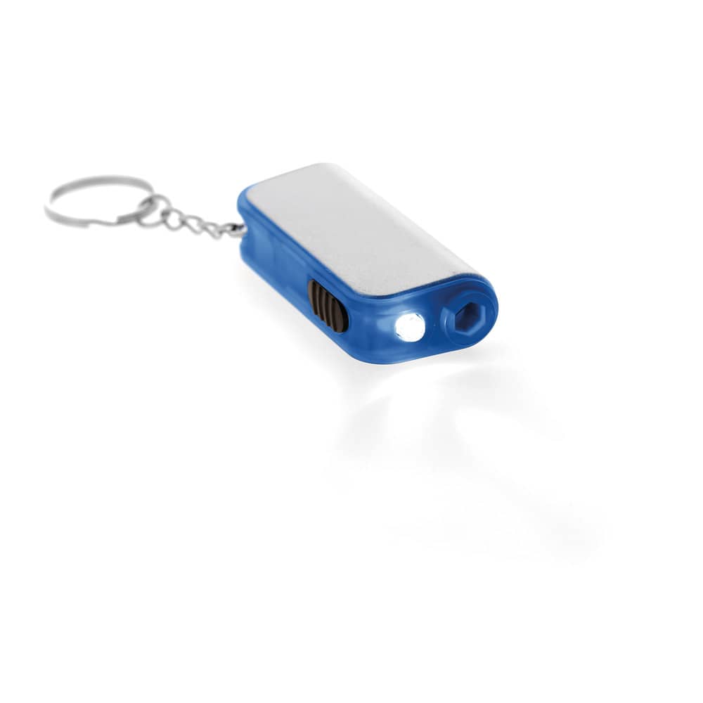 Chaveiro com lanterna LED e ferramenta