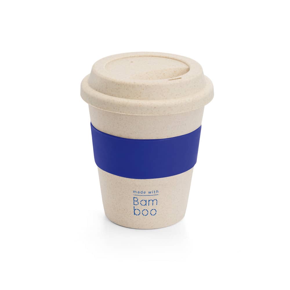Copo de viagem em fibra de bambu (60%) e PP (40%) com tampa (380 mL)