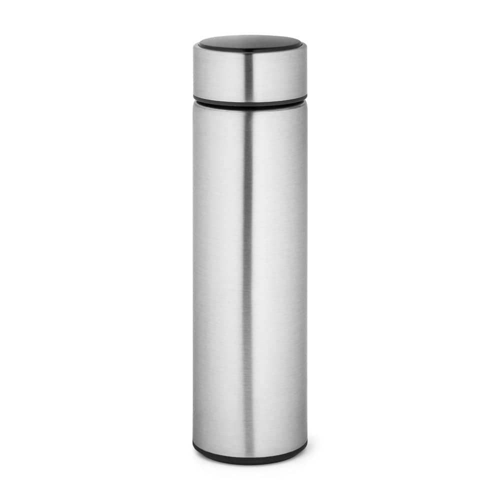 Garrafa térmica em aço inox de parede dupla isolada a vácuo, com termômetro digital (450 mL)