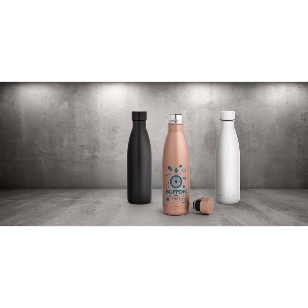 Garrafa térmica em aço inox de parede dupla isolada a vácuo (500 mL)