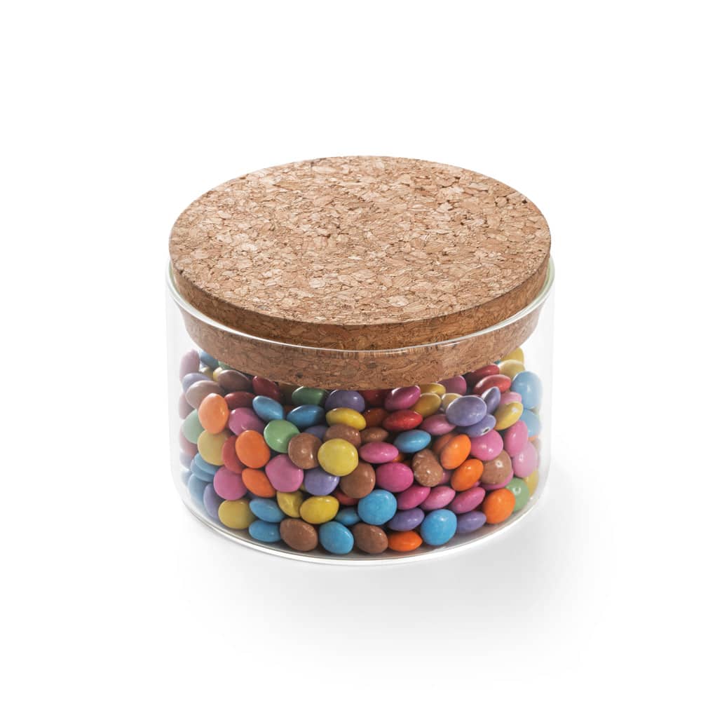Frasco em vidro borosilicato com tampa de cortiça 380 mL