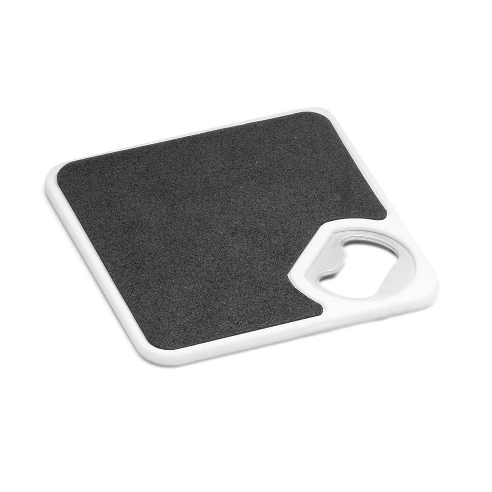 Porta copos em ABS com abridor de garrafas