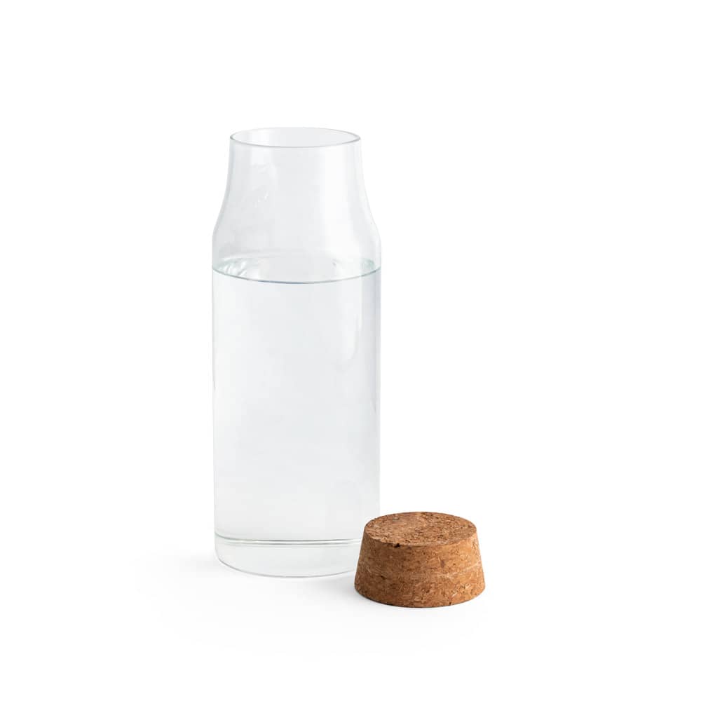 Garrafa em vidro borosilicato com tampa de cortiça 800 mL