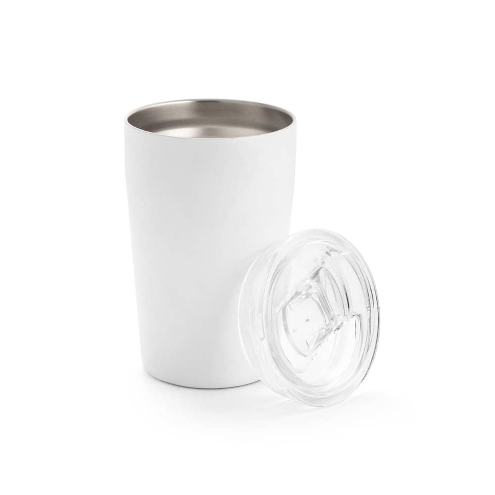 Copo de viagem térmico para sublimação em aço inox, de parede dupla isolada a vácuo (380 mL)