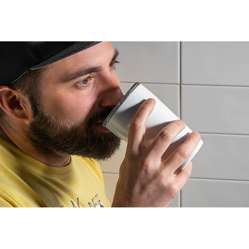 Copo de viagem térmico para sublimação em aço inox, de parede dupla isolada a vácuo (380 mL)
