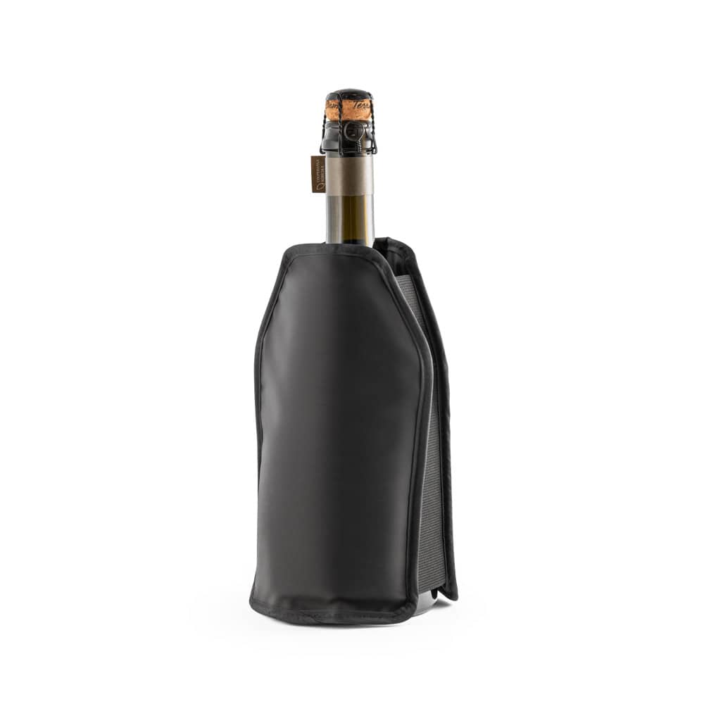 Manga refrigeradora ideal para garrafas de vinho em nylon com elástico nas laterais