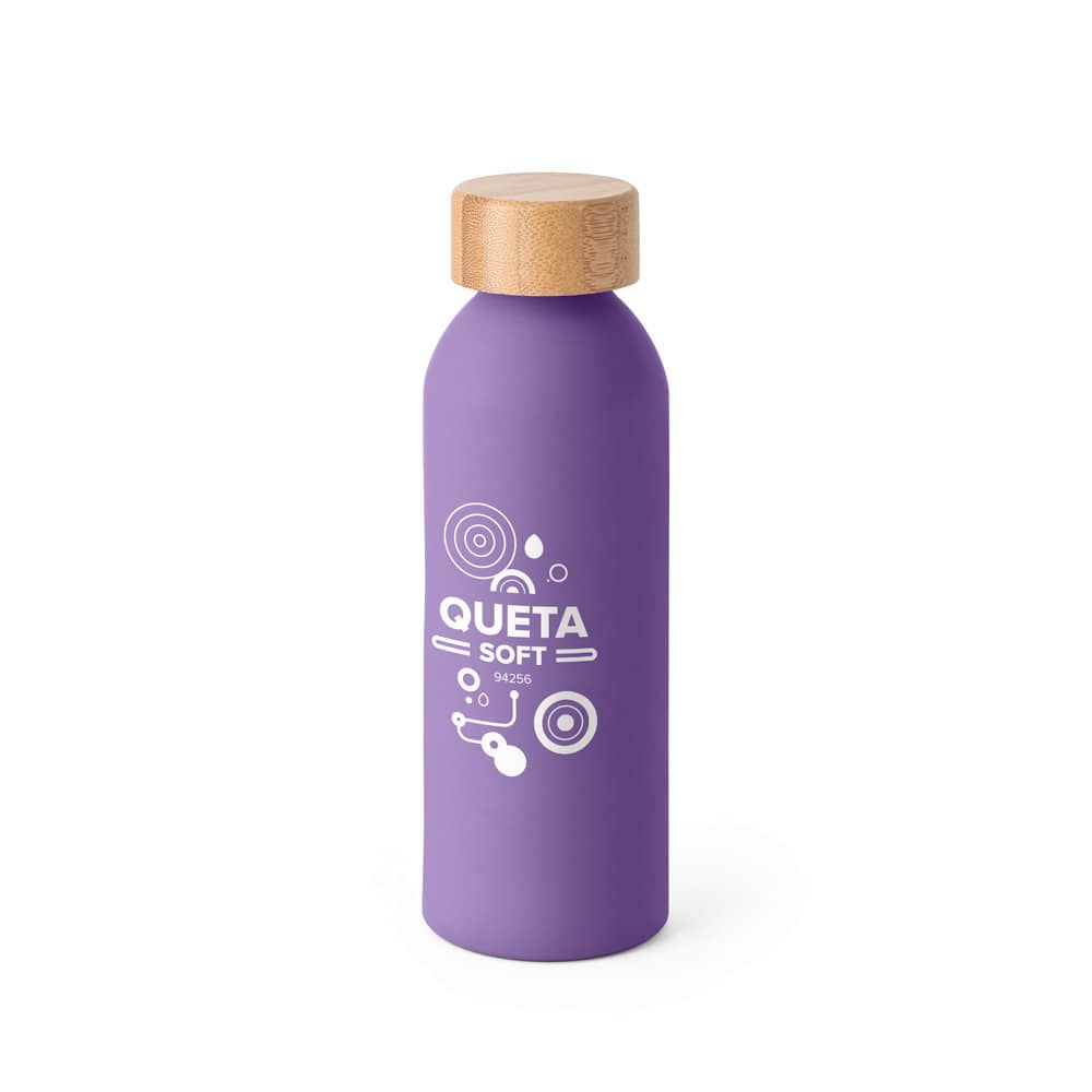 QUETA SOFT. Squeeze em alumínio com acabamento emborrachado (550 mL)