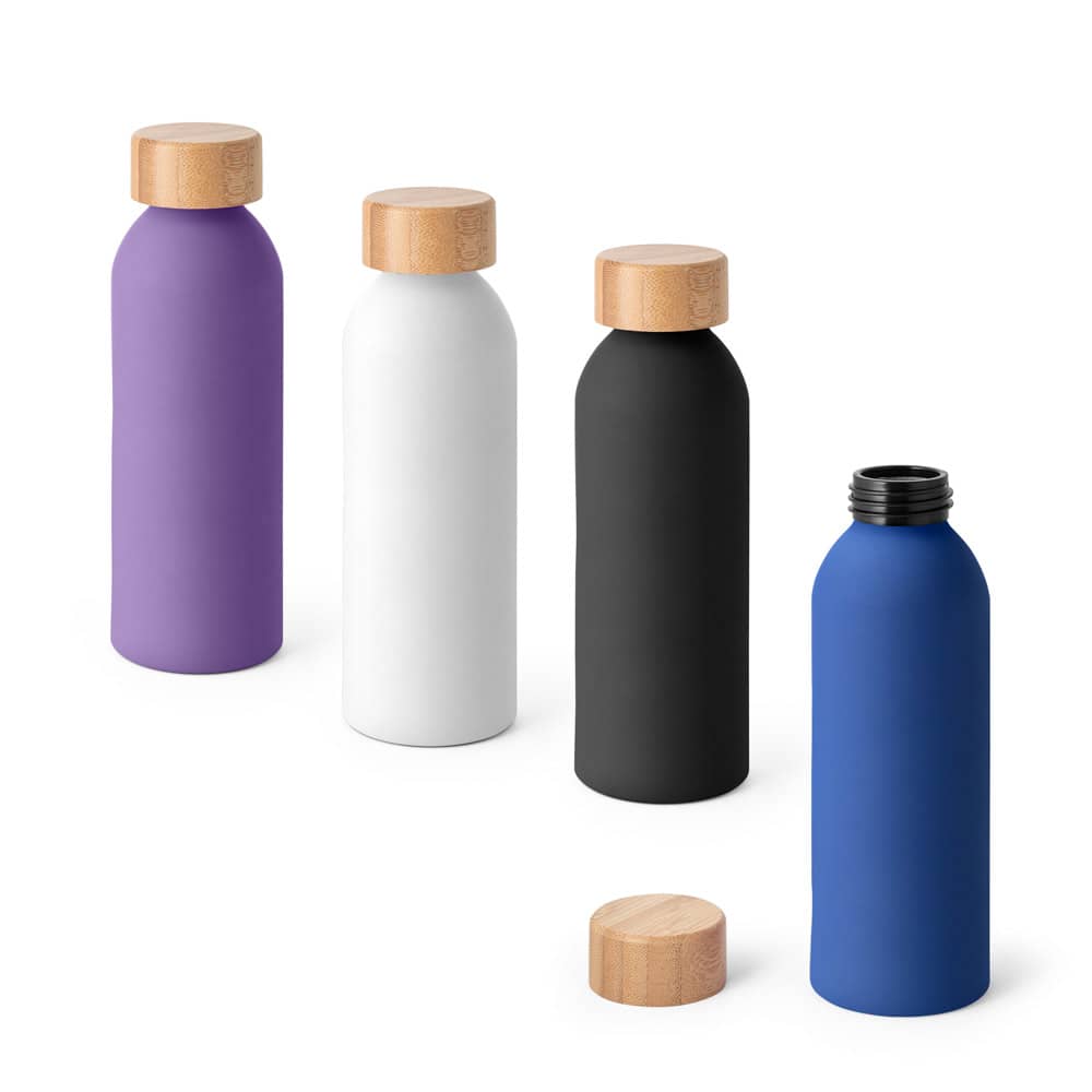 QUETA SOFT. Squeeze em alumínio com acabamento emborrachado (550 mL)