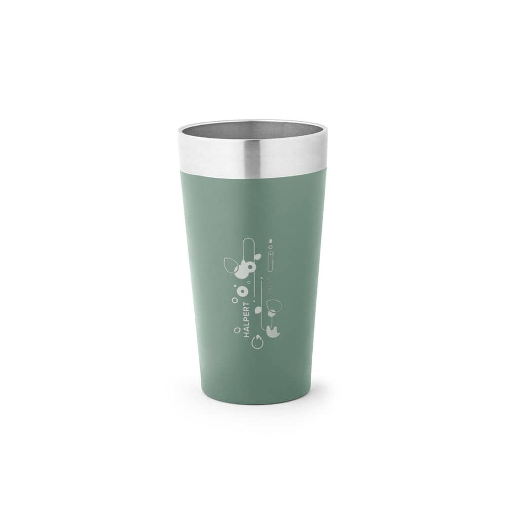 Copo de viagem em aço inox térmico, com parede dupla isolada a vácuo (540 mL)