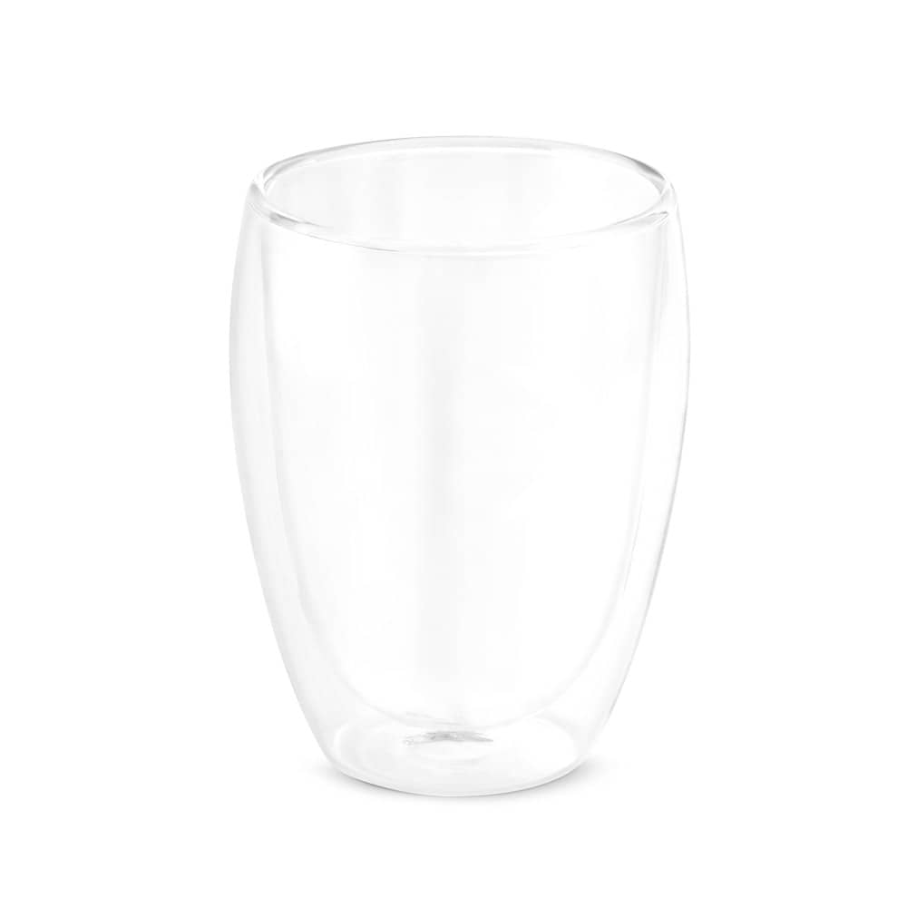 Copo em vidro borossilicato com parede dupla, isolada a ar (350 mL)