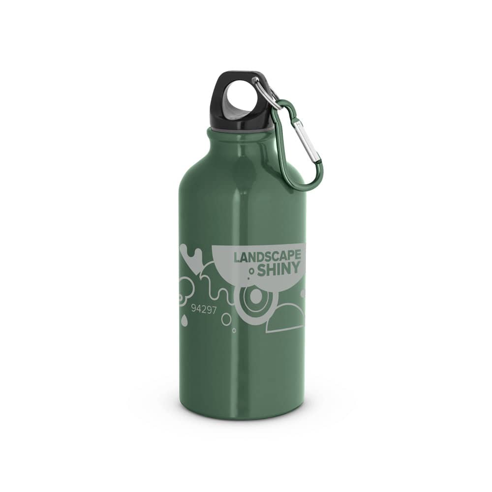 Garrafa esportiva em alumínio com acabamento brilhante (400 mL)