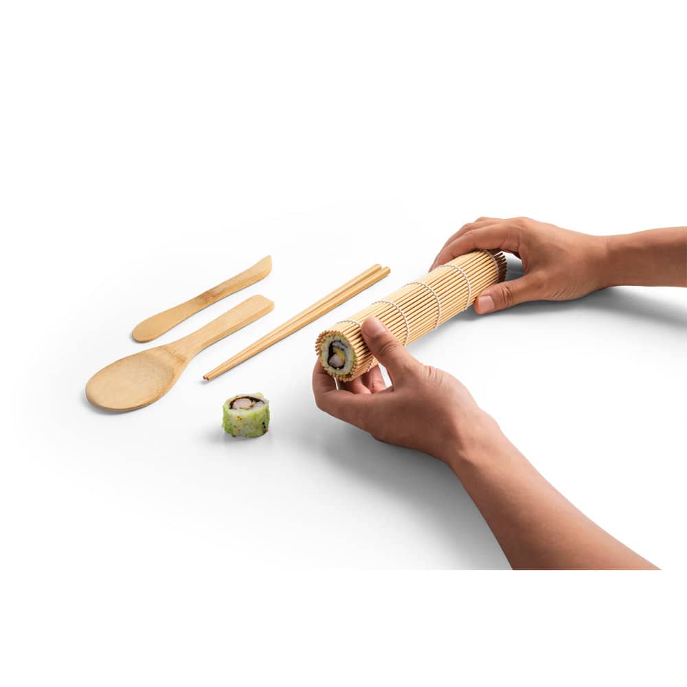 Kit para sushi em bambu