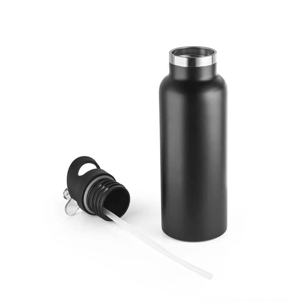 Garrafa térmica em aço inox de parede dupla isolada a vácuo (570 mL)
