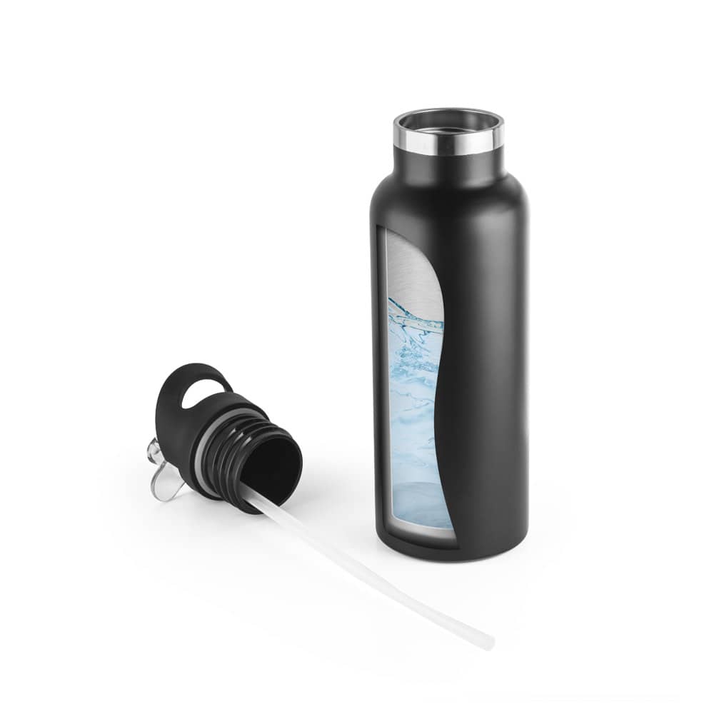 Garrafa térmica em aço inox de parede dupla isolada a vácuo (570 mL)