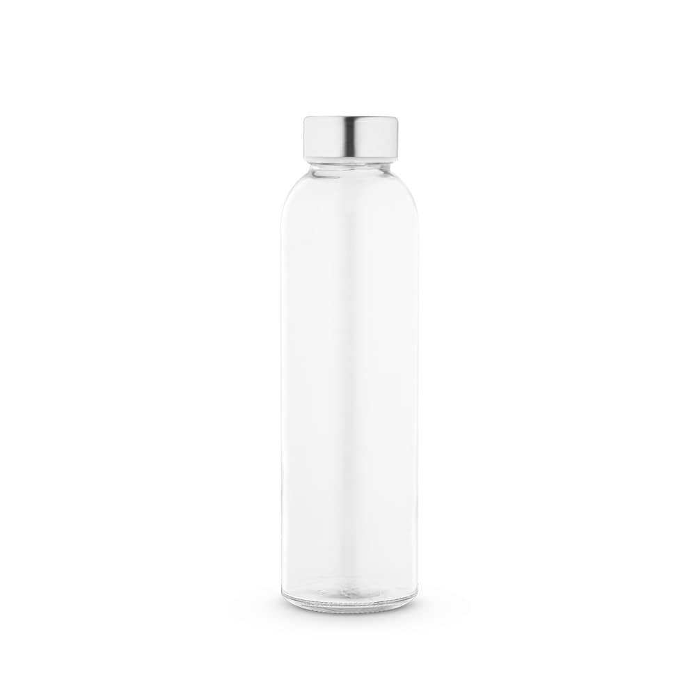 Squeeze em vidro com tampa em aço inox (500 mL)