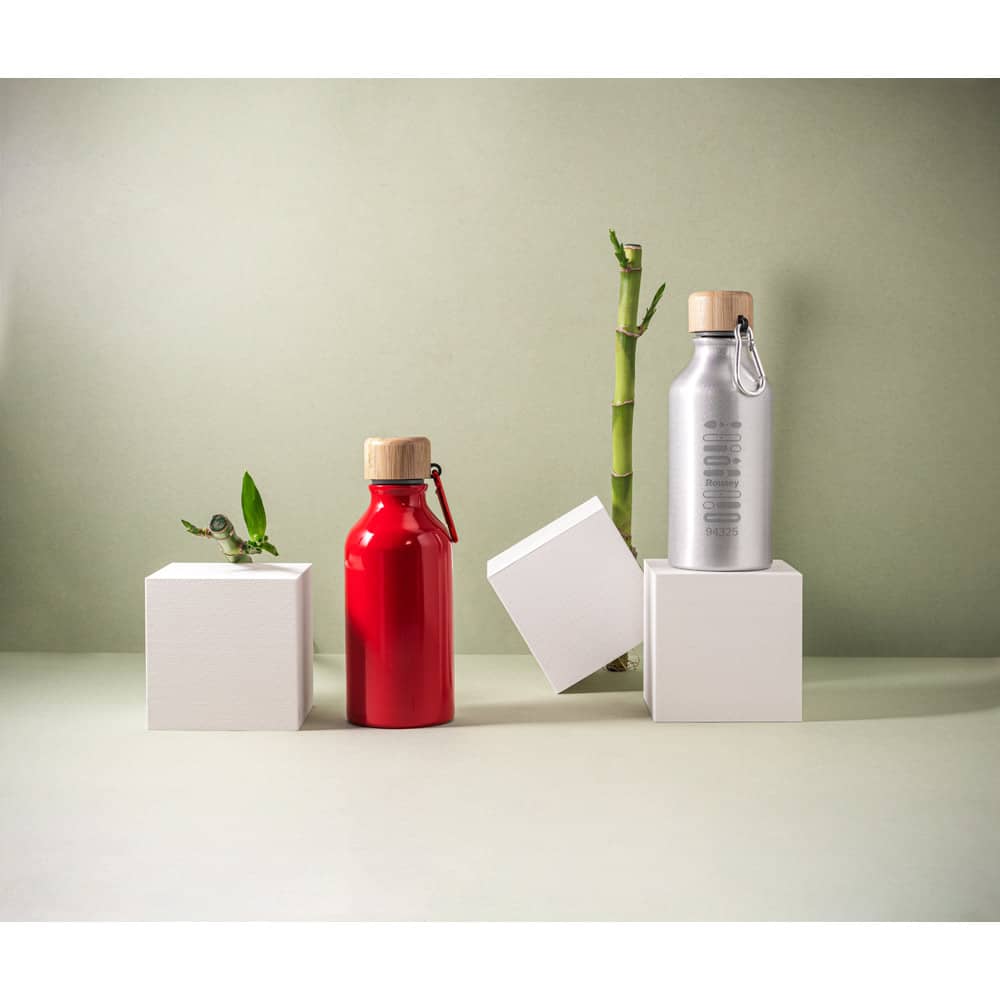 Squeeze em alumínio 100% reciclado com cor sólida brilhante (400 mL)