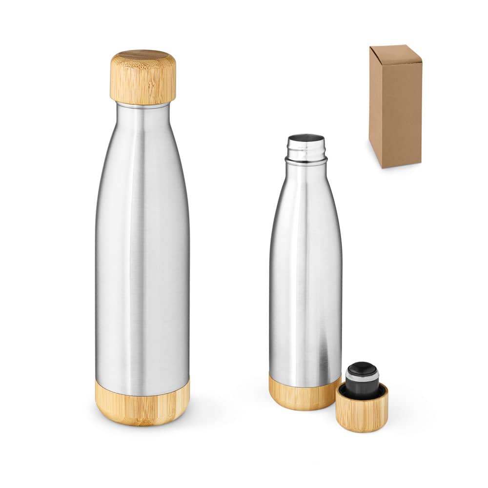 BROMELL 800. Garrafa térmica em aço inox 90% reciclado de parede dupla isolada a vácuo (800 mL)
