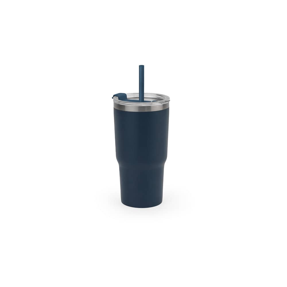 Copo de viagem térmico e compacto, em aço inox 91% reciclado de parede dupla isolada a vácuo, com acabamento mate (600 mL)