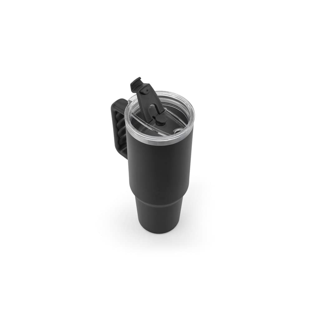 JOYNER XL. Copo de viagem térmico, de grande dimensão, em aço inoxidável 91% reciclado de parede dupla isolada a vácuo (1300 mL)