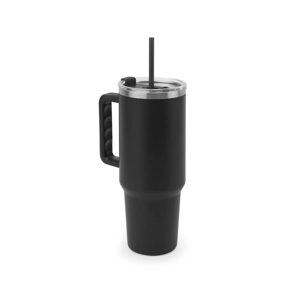 JOYNER XL. Copo de viagem térmico, de grande dimensão, em aço inoxidável 91% reciclado de parede dupla isolada a vácuo (1300 mL)