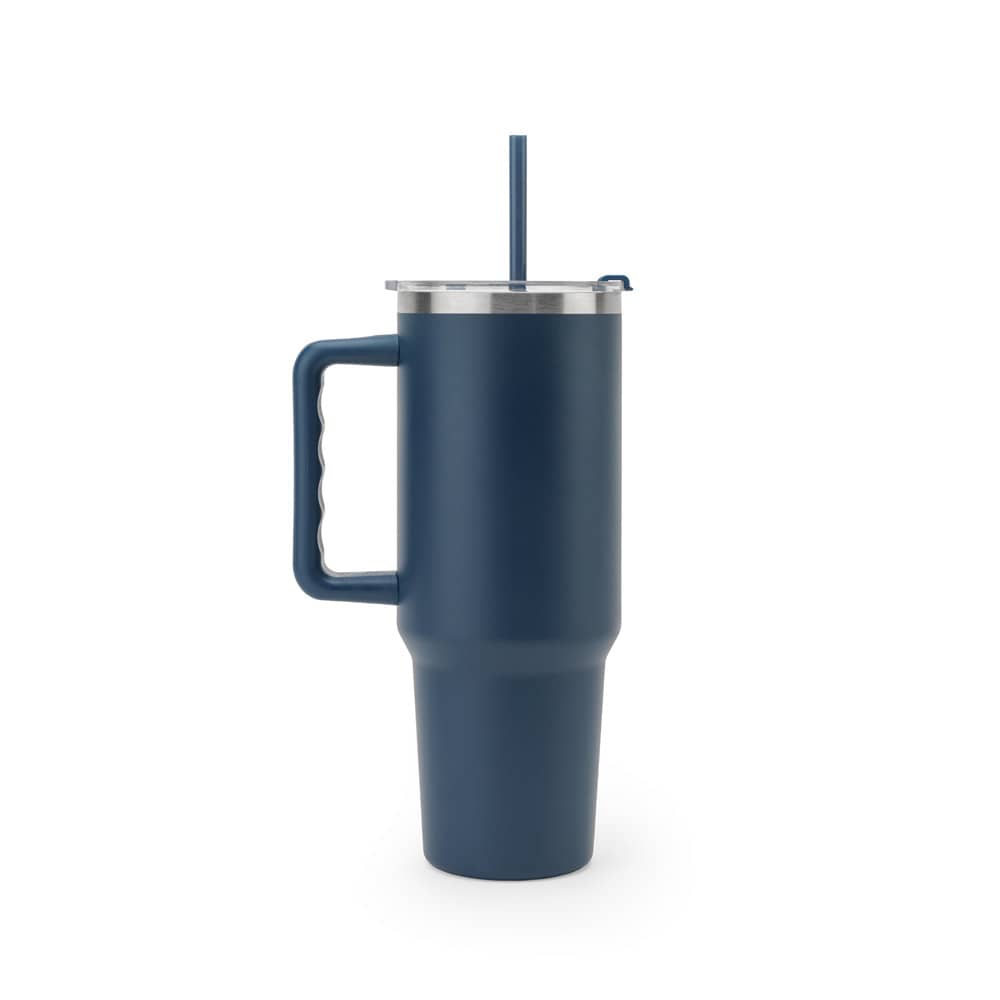 JOYNER XL. Copo de viagem térmico, de grande dimensão, em aço inoxidável 91% reciclado de parede dupla isolada a vácuo (1300 mL)