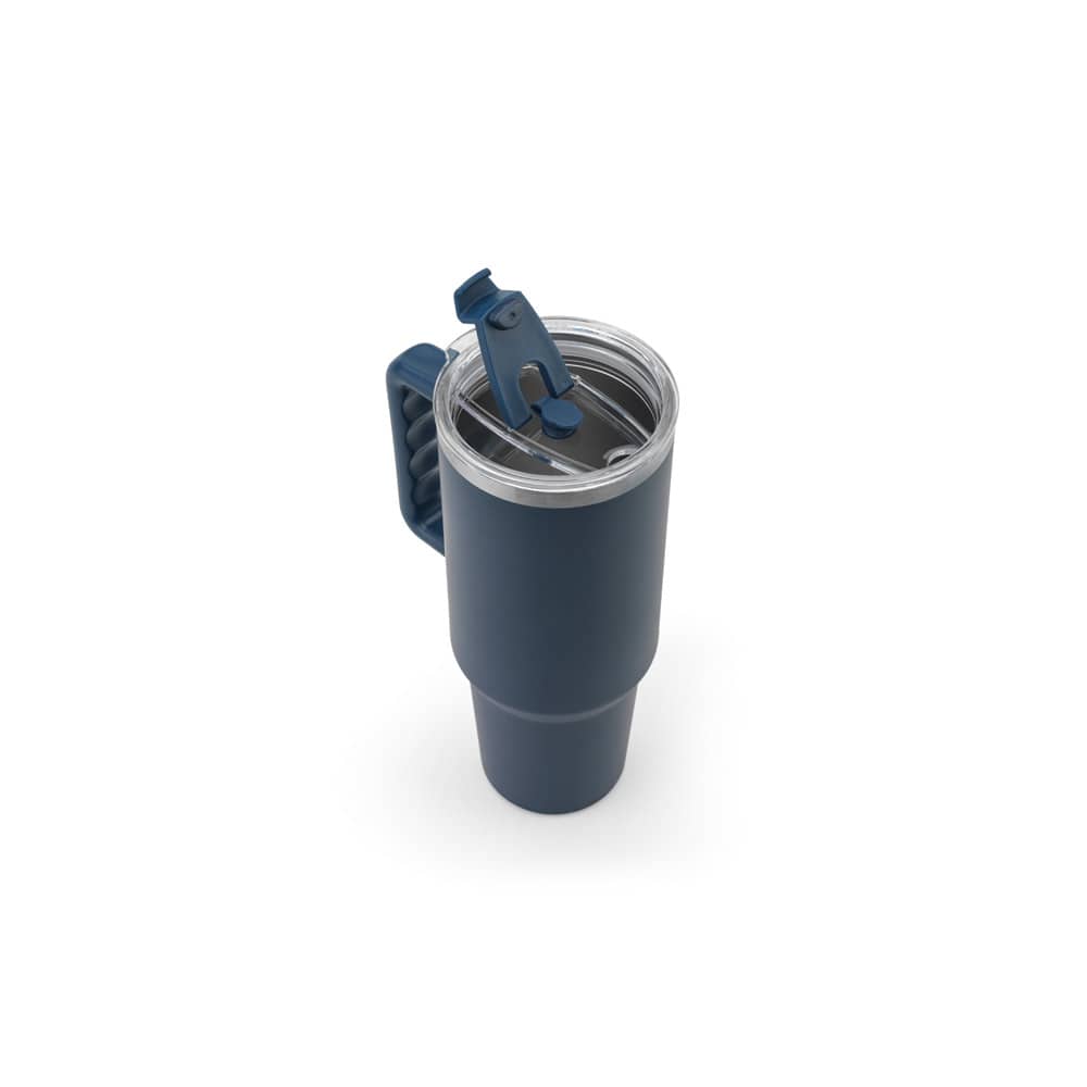 JOYNER XL. Copo de viagem térmico, de grande dimensão, em aço inoxidável 91% reciclado de parede dupla isolada a vácuo (1300 mL)