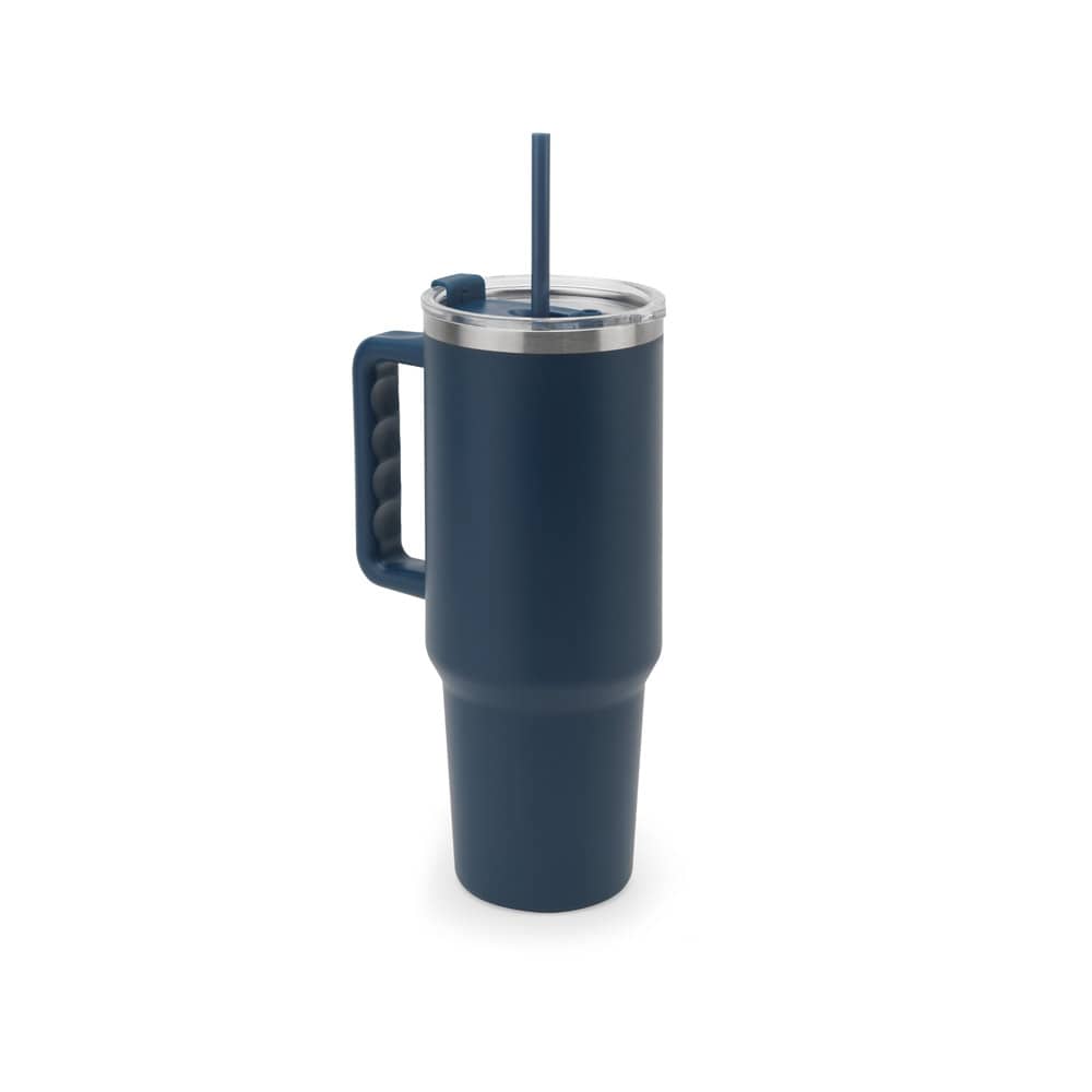 JOYNER XL. Copo de viagem térmico, de grande dimensão, em aço inoxidável 91% reciclado de parede dupla isolada a vácuo (1300 mL)
