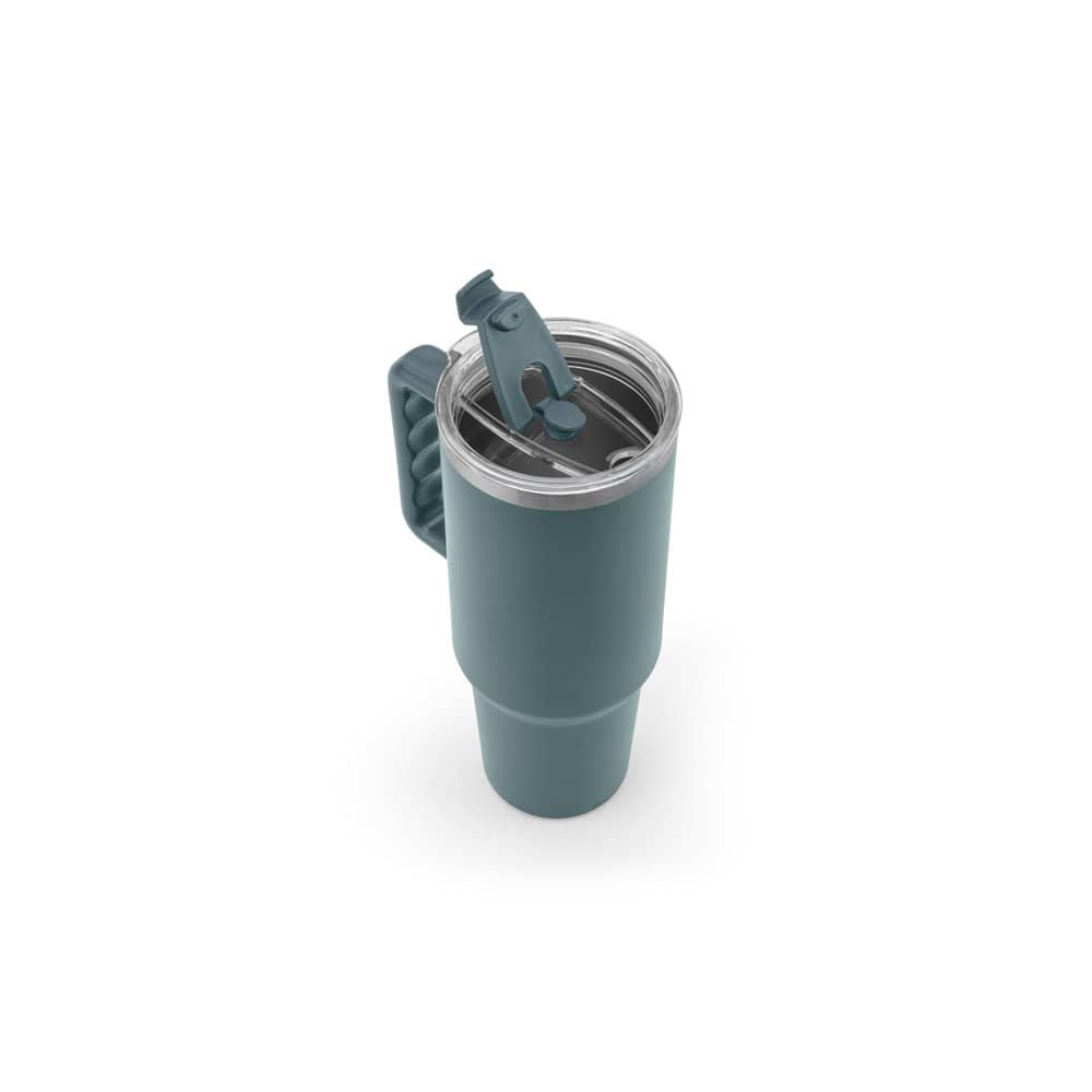 JOYNER XL. Copo de viagem térmico, de grande dimensão, em aço inoxidável 91% reciclado de parede dupla isolada a vácuo (1300 mL)