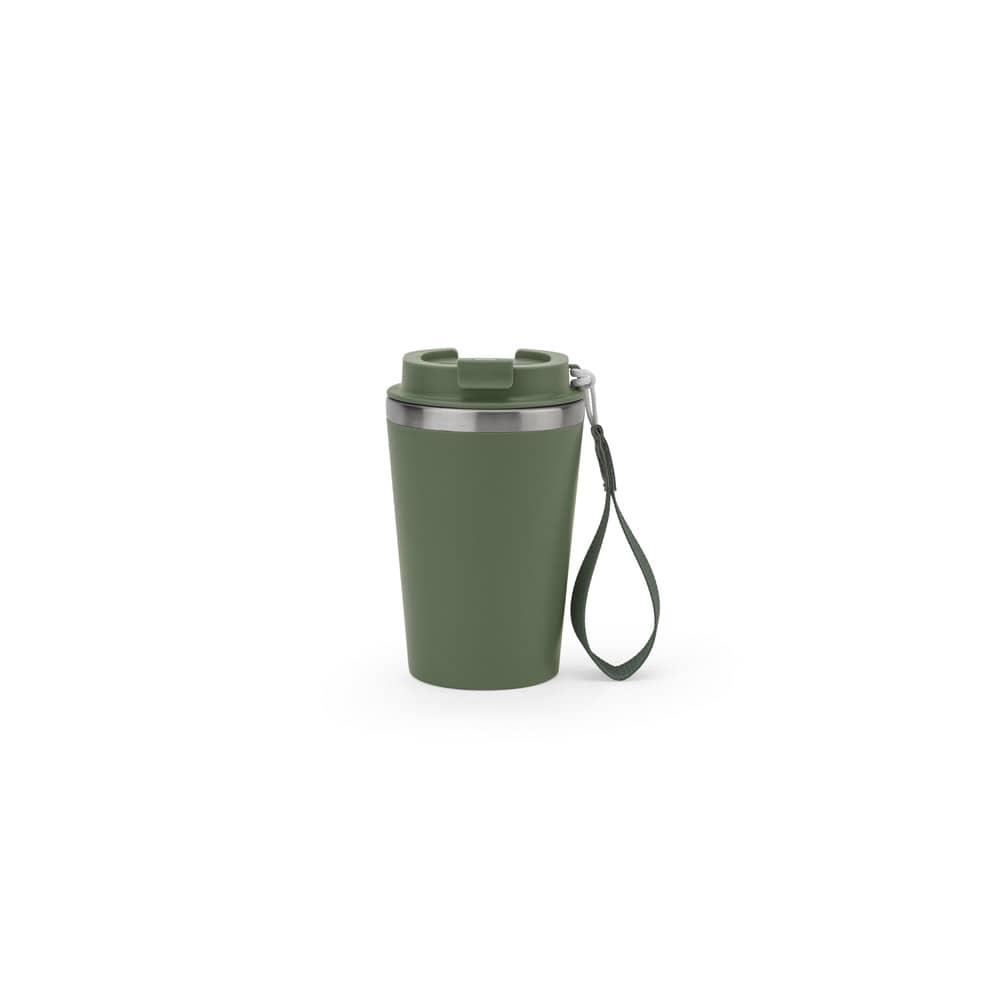Copo de viagem térmico em aço inox 90% reciclado de parede dupla, com acabamento em mate (440 mL)