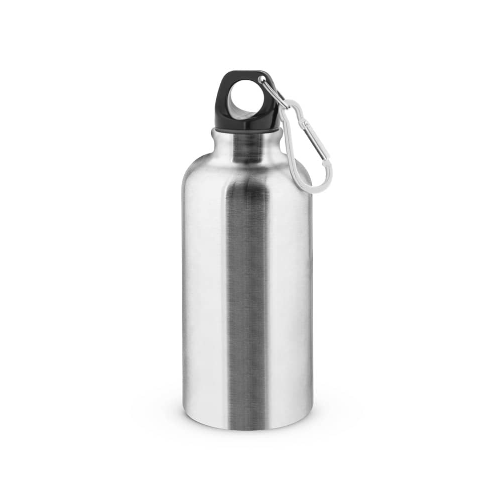 Squeeze esportiva em aço inox, de parede simples com acabamento brilhante (560 mL)