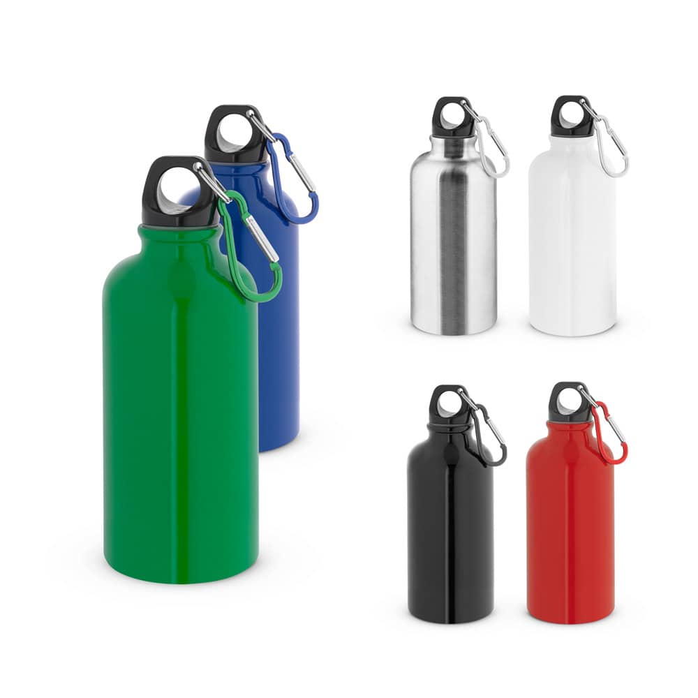 Squeeze esportiva em aço inox, de parede simples com acabamento brilhante (560 mL)