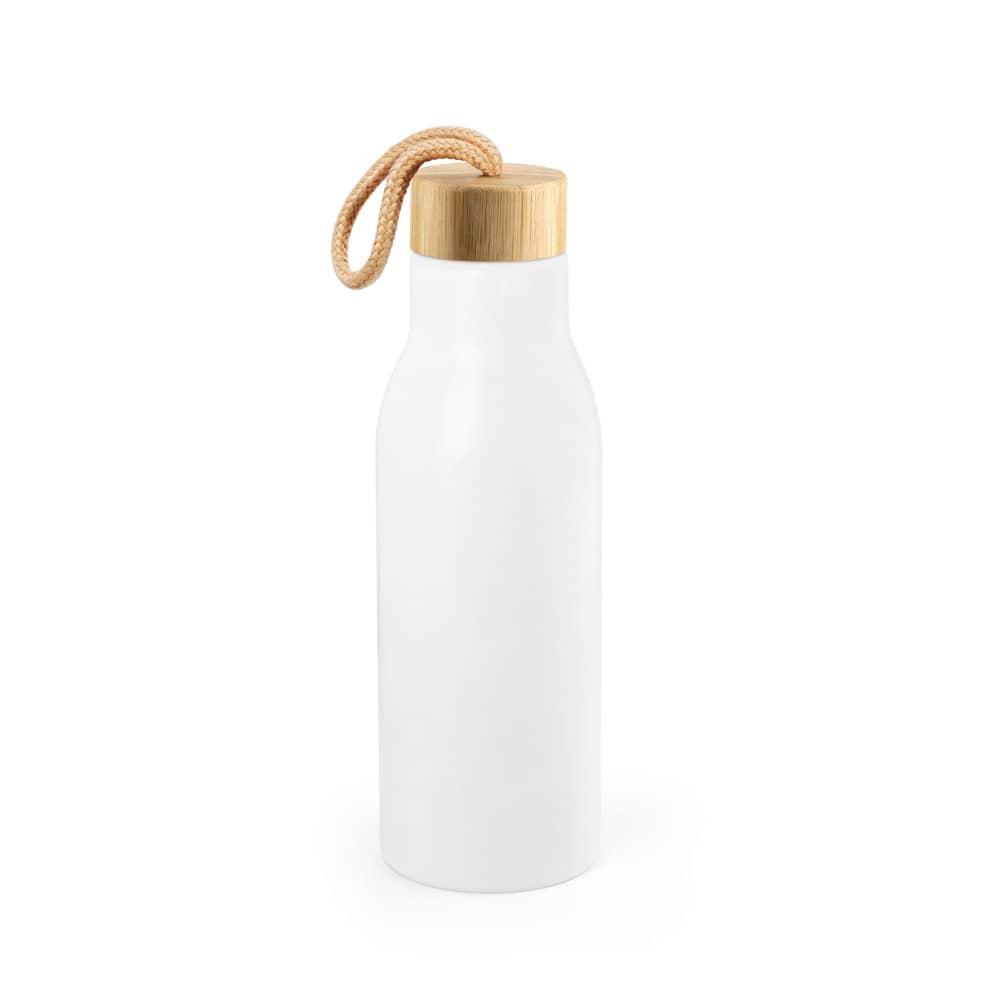 Squeeze em aço inox 90% reciclado, de parede simples com acabamento em mate (570 mL)