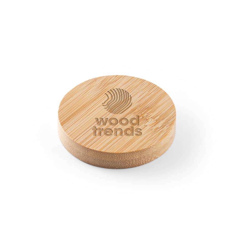 Porta copos em bambu com abridor e imã