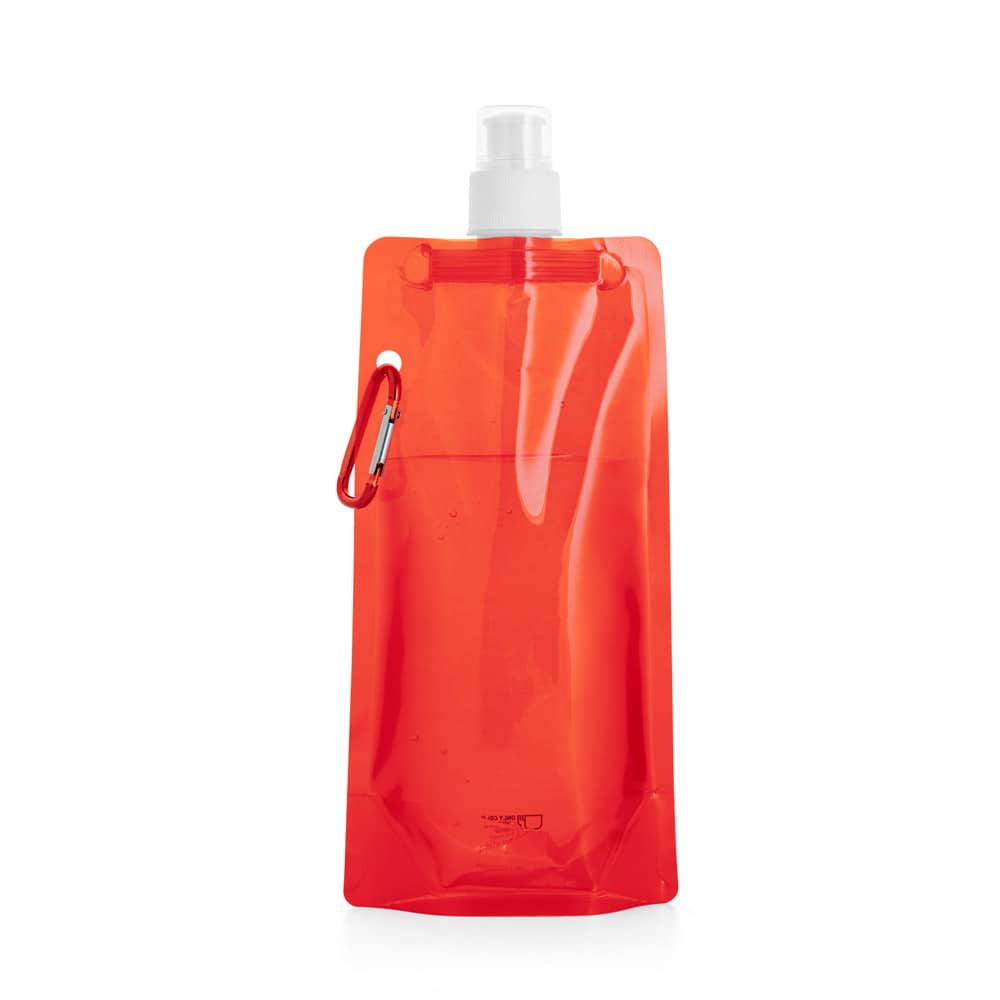 Squeeze dobrável em PE com sistema "push-pull" e acabamento translúcido (460 mL)