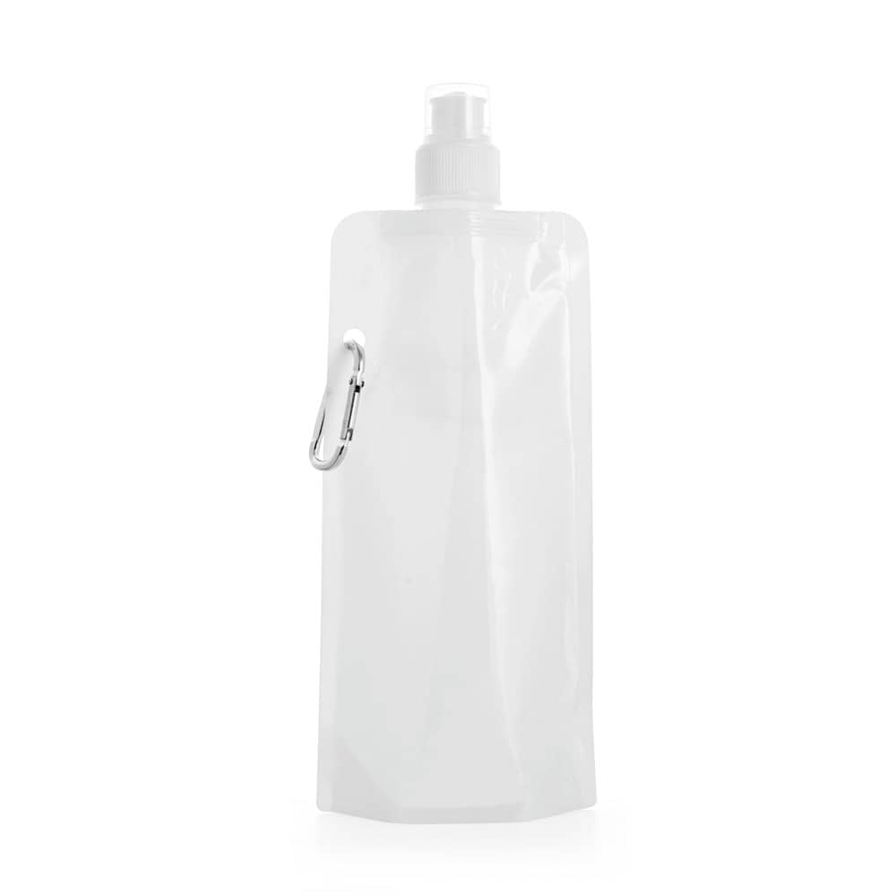Squeeze dobrável em PE com sistema "push-pull" e acabamento translúcido (460 mL)