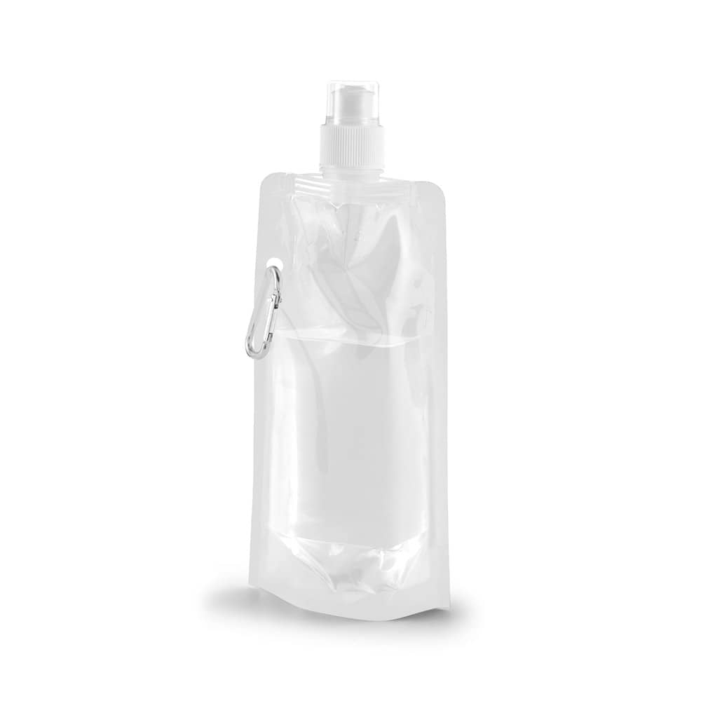 Squeeze dobrável em PE com sistema "push-pull" e acabamento translúcido (460 mL)