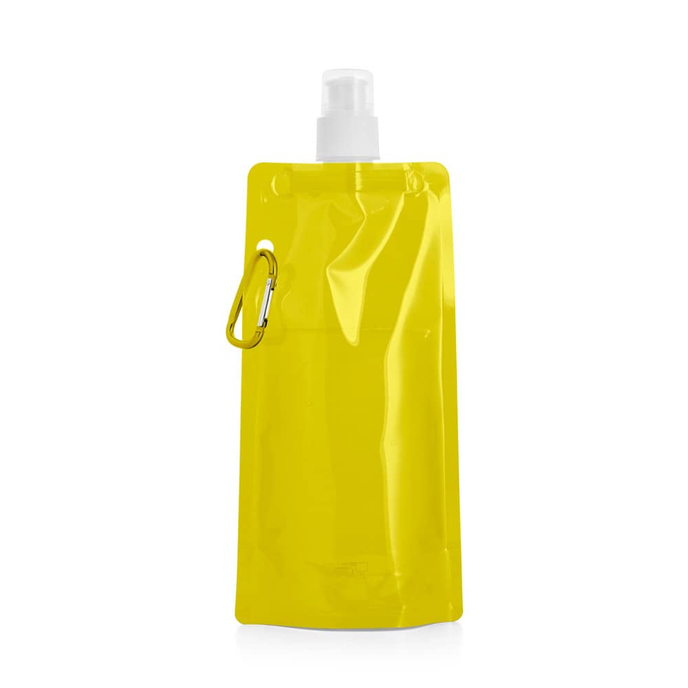 Squeeze dobrável em PE com sistema "push-pull" e acabamento translúcido (460 mL)