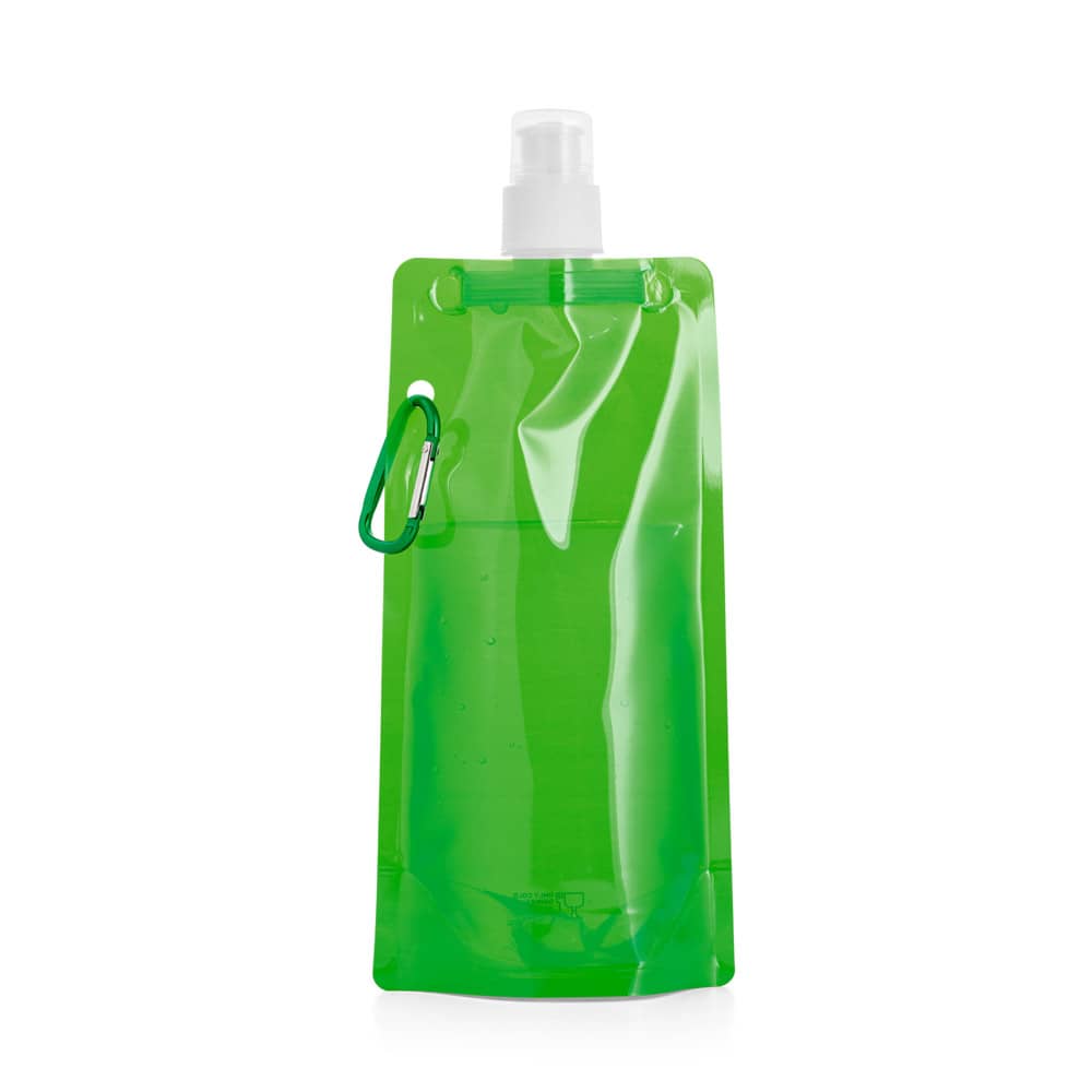 Squeeze dobrável em PE com sistema "push-pull" e acabamento translúcido (460 mL)