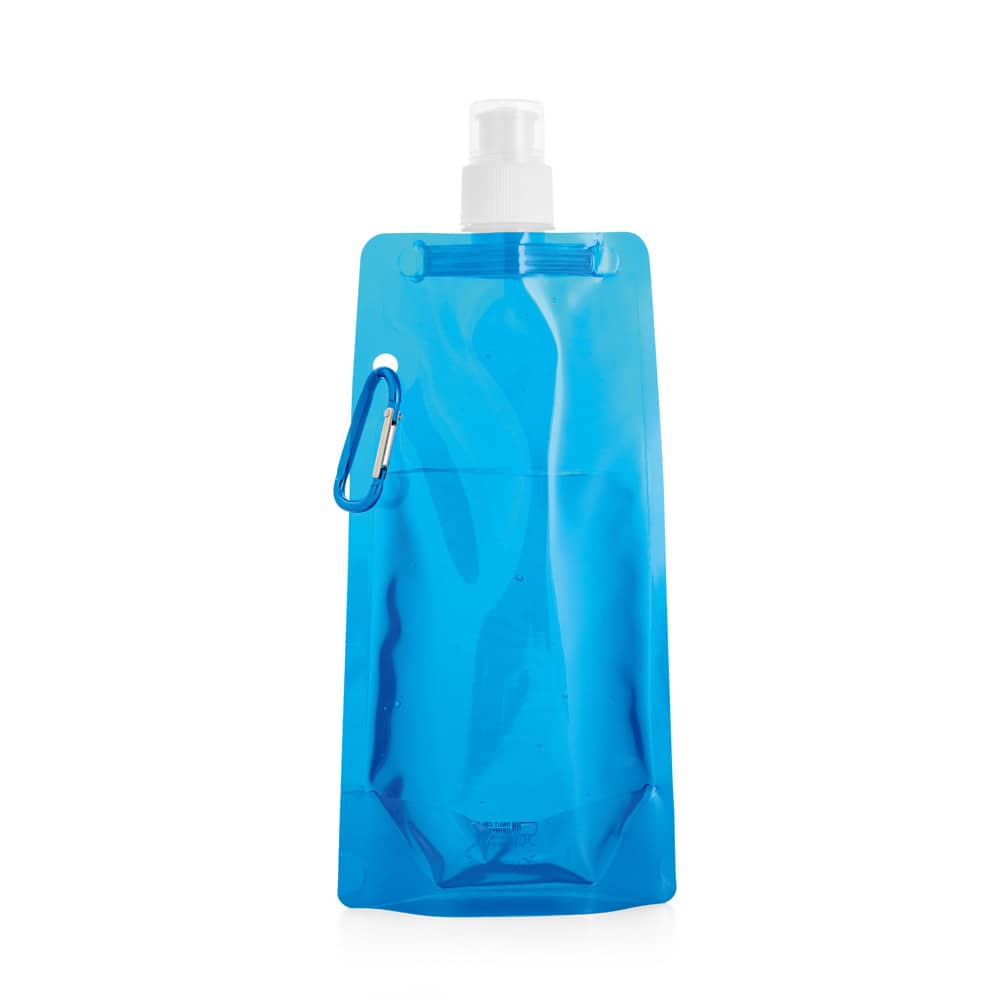 Squeeze dobrável em PE com sistema "push-pull" e acabamento translúcido (460 mL)
