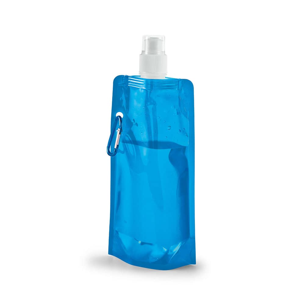 Squeeze dobrável em PE com sistema "push-pull" e acabamento translúcido (460 mL)