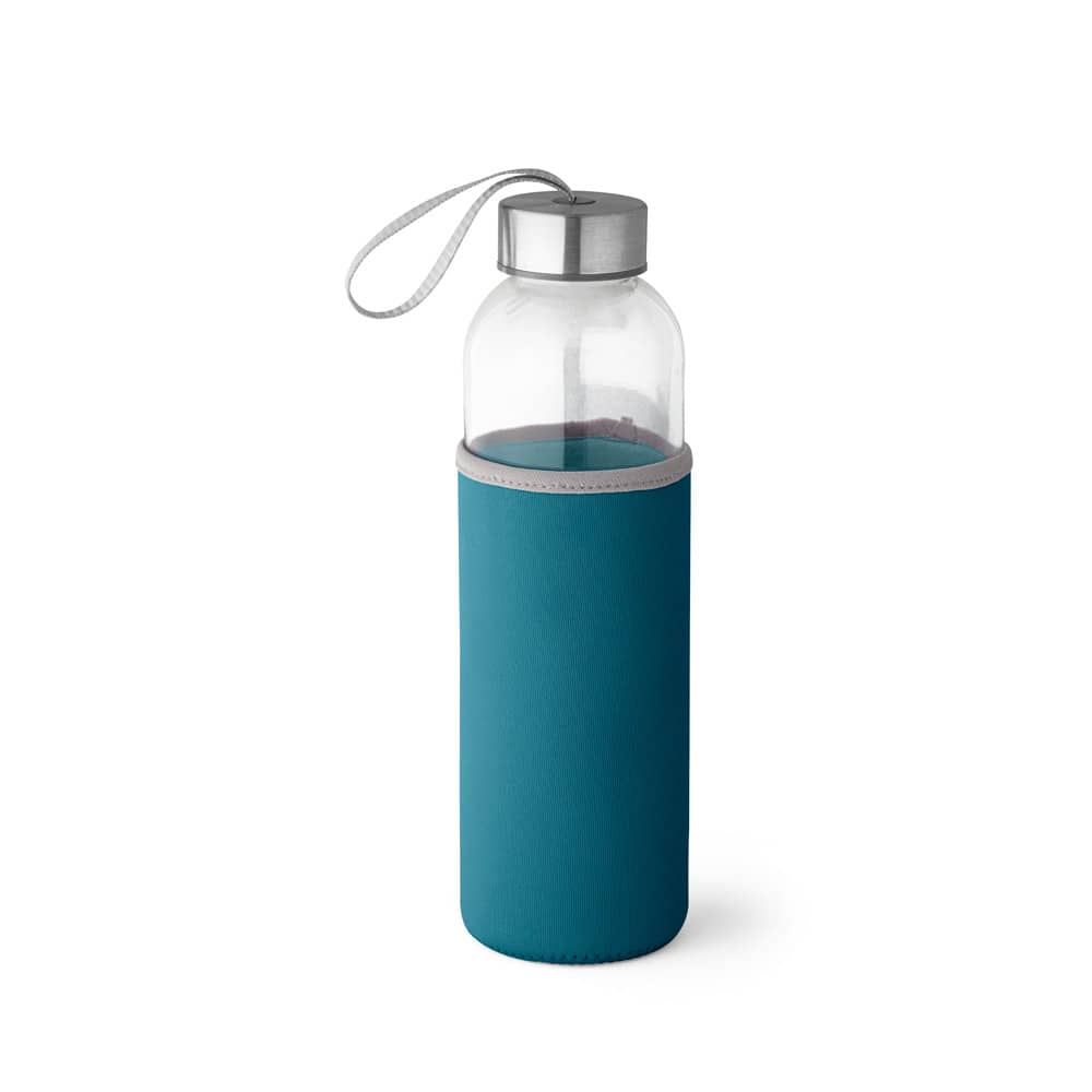 Squeeze em vidro e tampa em aço inox com alça (520 mL)